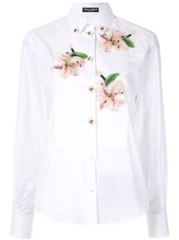 Dolce&Gabbana: Рубашка с цветочным принтом 