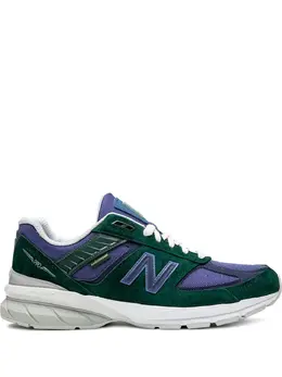 New Balance: Зелёные кроссовки 