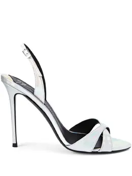 Giuseppe Zanotti: Серебристые сандалии 