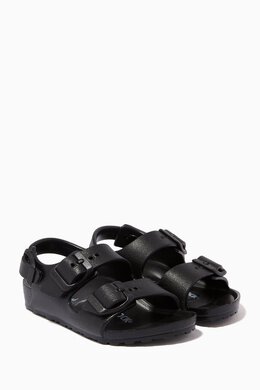 Birkenstock: Чёрные сандалии Milano