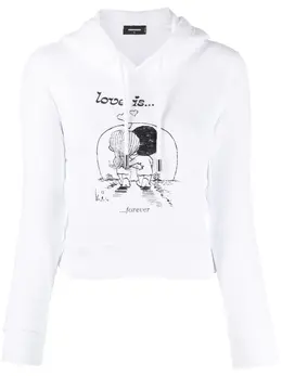 Dsquared2: Белая толстовка  Love Is