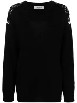 Valentino: Чёрный свитер 
