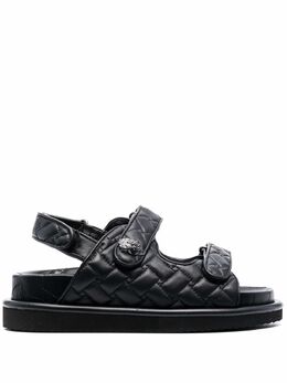 Kurt Geiger London: Чёрные сандалии 
