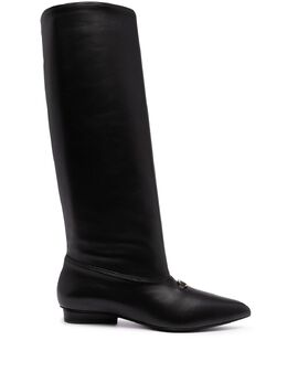 Salvatore Ferragamo: Чёрные сапоги  Gancini