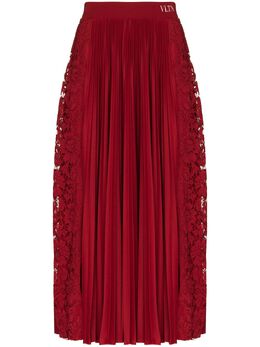 Valentino: Юбка с растительным принтом 