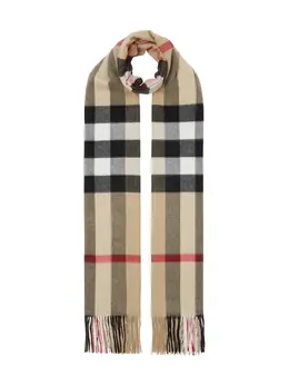 Burberry: Бежевый шарф  Vintage Check