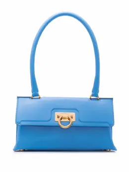 Salvatore Ferragamo: Голубая сумка-шоппер  Trifolio