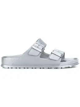 Birkenstock: Серебристые сандалии  Arizona