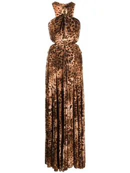 Elisabetta Franchi: Платье с леопардовым принтом 