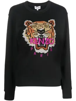 Kenzo: Жаккардовый свитшот Tiger