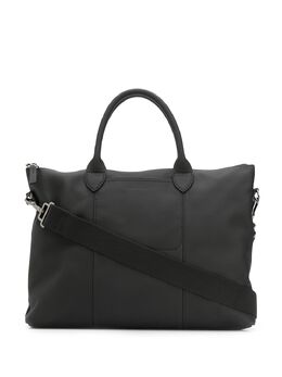 Longchamp: Чёрная сумка-шоппер 