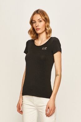 EA7 Emporio Armani: Чёрная футболка 