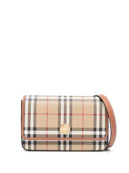 Burberry: Бежевая сумка через плечо Vintage Check