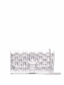 Longchamp: Серебристый кошелёк  Brioche
