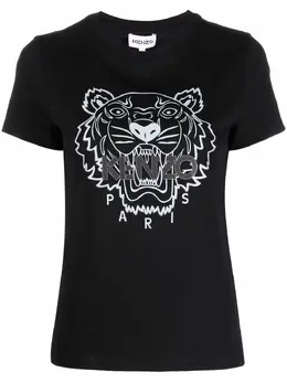 Kenzo: Футболка  Tiger Head с принтом