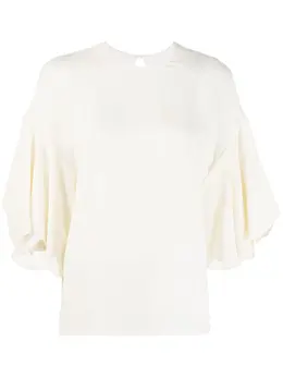 Valentino: Белая блуза 