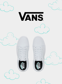 Vans: Белые кеды  ComfyCush Old Skool