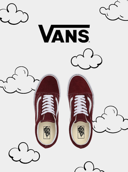 Vans: Бордовые кеды  Old Skool