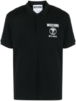 Moschino: Чёрное поло  Double Question Mark