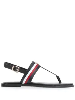 Tommy Hilfiger: Чёрные сандалии 