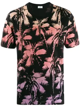 Saint Laurent: Футболка с принтом 