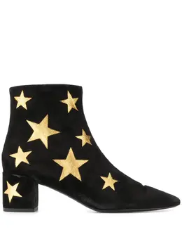 Saint Laurent: Чёрные ботинки 