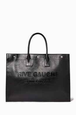 SAINT LAURENT: Чёрная сумка-шоппер Rive Gauche