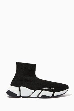 Balenciaga: Чёрные кроссовки Speed.2