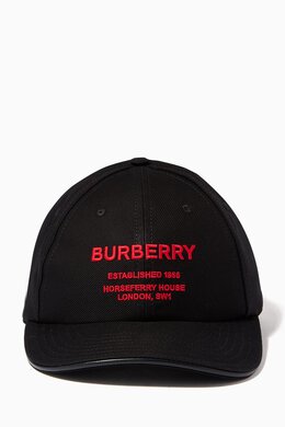 Burberry: Чёрная кепка Horseferry