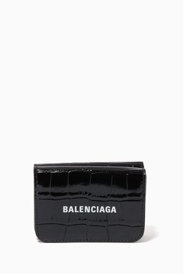 Balenciaga: Блестящий кошелёк Cash