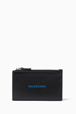 Balenciaga: Чёрный картхолдер Cash