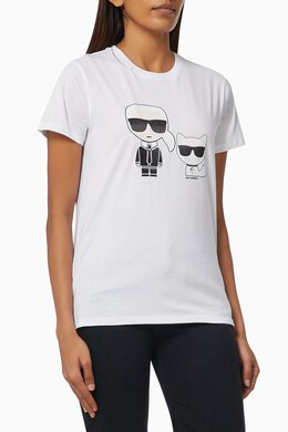 Karl Lagerfeld: Хлопковая футболка Ikonik Karl