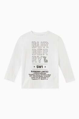 Burberry: Футболка с принтом