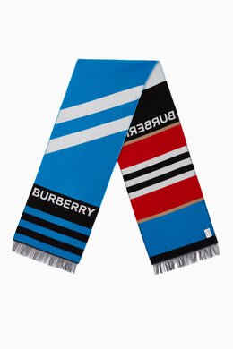 Burberry: Шарф Icon Stripe в полоску