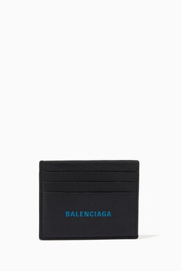 Balenciaga: Чёрный картхолдер Everyday