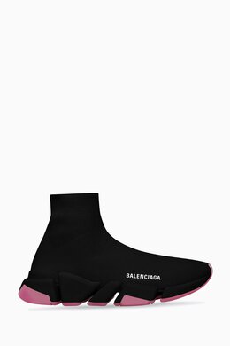 Balenciaga: Чёрные кроссовки Speed.2