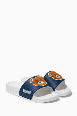 Moschino: Голубые сандалии Teddy Bear