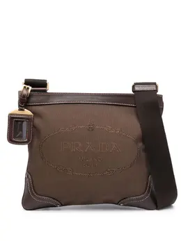 Prada Pre-Owned: Коричневая сумка через плечо