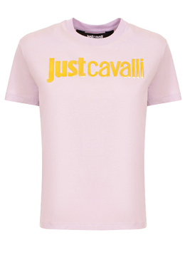 JUST CAVALLI: Фиолетовая футболка 