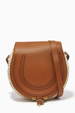 Chloé: Коричневая сумка через плечо Marcie small