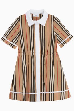 Burberry: Платье Icon Stripe в полоску