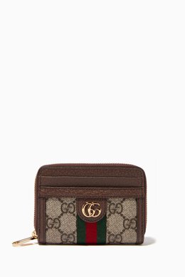 Gucci: Коричневый картхолдер GG Supreme