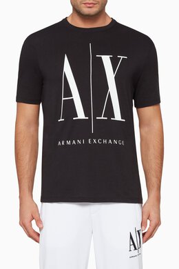 Armani Exchange: Футболка с принтом