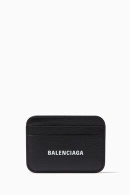 Balenciaga: Чёрный картхолдер Cash