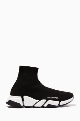 Balenciaga: Чёрные кроссовки Speed.2