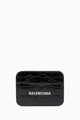 Balenciaga: Блестящий картхолдер Cash