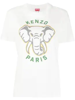 Kenzo: Белая футболка Jungle