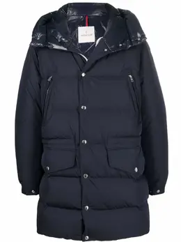 Moncler: Синий пуховик