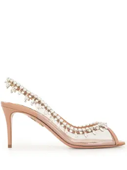 Aquazzura: Розовые сандалии Temptation