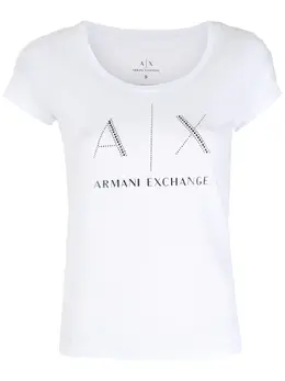 Armani Exchange: Футболка с принтом